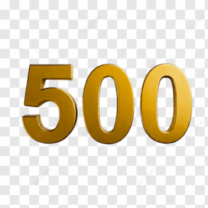 pngtree golden colour number 500 png image 12541069